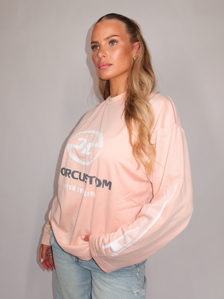 JorCustom JorCustom Women Engineered Mesh Longsleeve T-Shirt - Pink