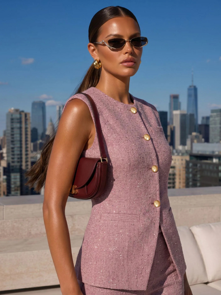 Nikkie Reza Waistcoat - Peach Skin