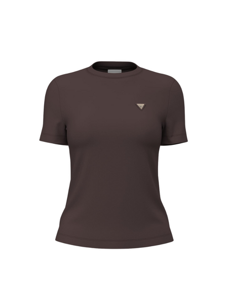 Guess Guess Sonia CN SS T-Shirt - Coffee Roast Guess Sonia CN SS T-Shirt - Coffee Roast