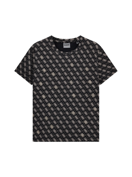 Guess Guess 4G Rhombus Studs SS 4G T-Shirt - Jet Black Guess 4G Rhombus Studs SS 4G T-Shirt - Jet Black