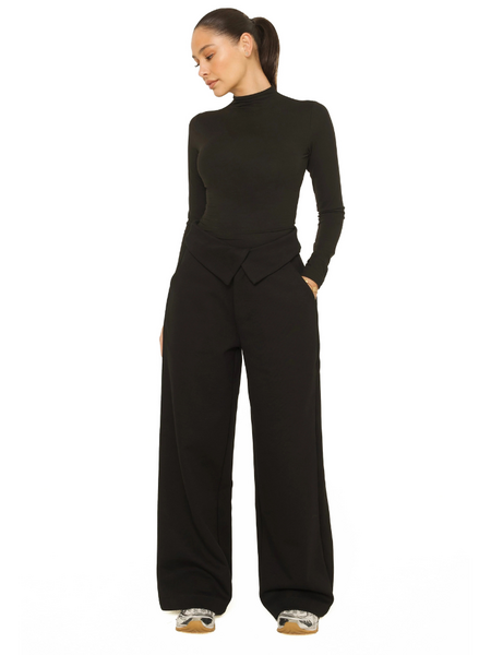 La Sisters Fold Over Jogging Pantalon - Black La Sisters La Sisters Fold Over Jogging Pantalon - Black