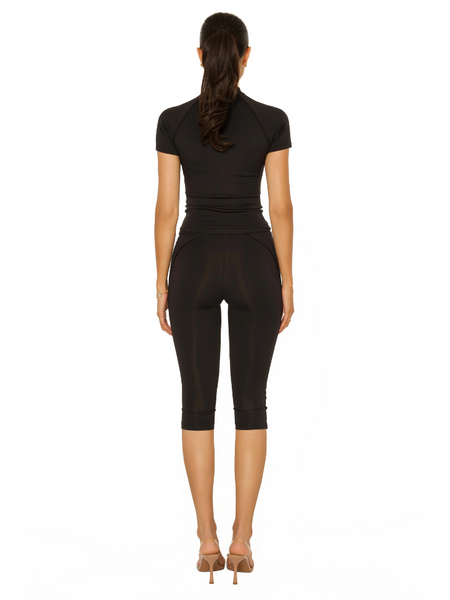 La Sisters LA Official Scuba Capri Legging - Black La Sisters La Sisters LA Official Scuba Capri Legging - Black
