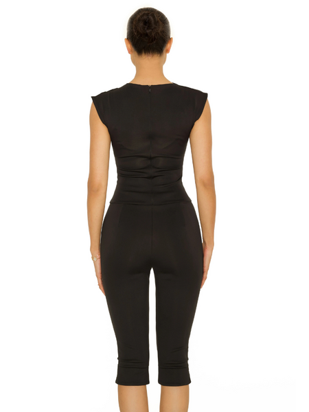 La Sisters Capri Jumpsuit - Black La Sisters La Sisters Capri Jumpsuit - Black