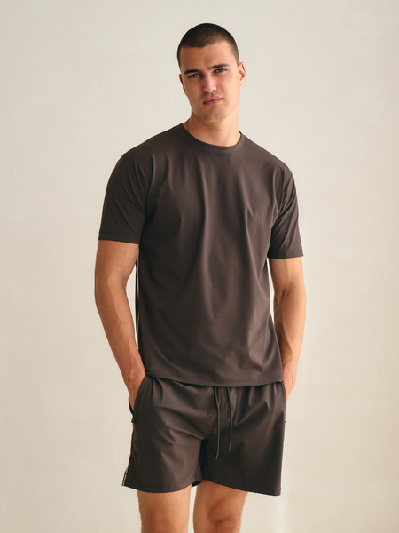 TriaD'oro TriaD'oro Travel T-Shirt Piped - Brown TriaD'oro Travel T-Shirt Piped - Brown