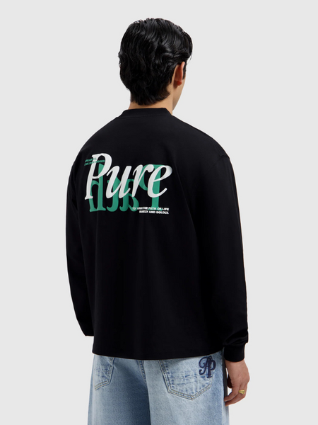 Pure Path Mirror Logo Longsleeve - Black Pure Path Pure Path Mirror Logo Longsleeve - Black
