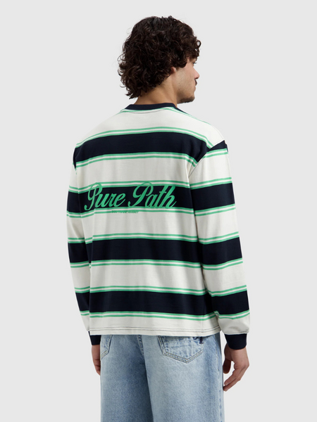 Pure Path Pure Path Striped Essence of Live Longsleeve - Off White Pure Path Striped Essence of Live Longsleeve - Off White