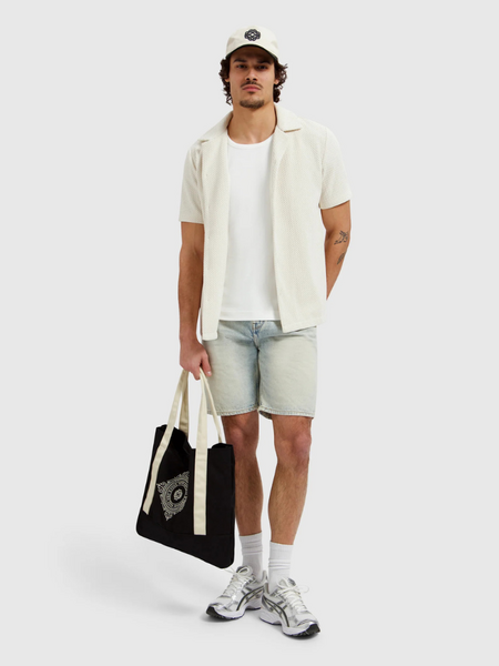Pure Path Honeycomb Shortsleeved Shirt - Ecru Pure Path Pure Path Honeycomb Shortsleeved Shirt - Ecru