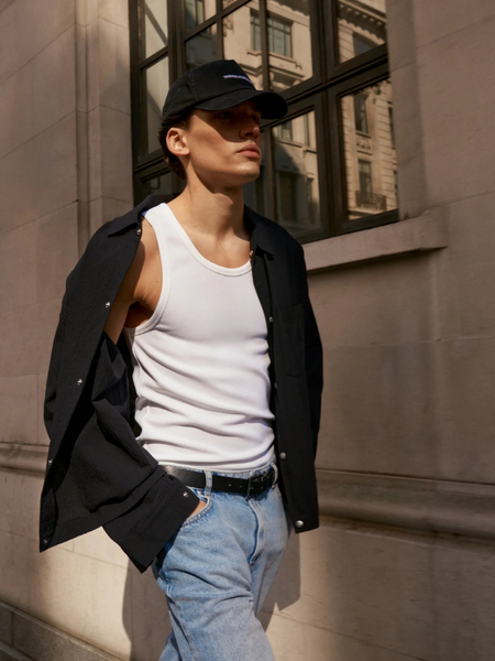 The Couture Club Ribbed Jersey Vest - White The Couture Club The Couture Club Ribbed Jersey Vest - White