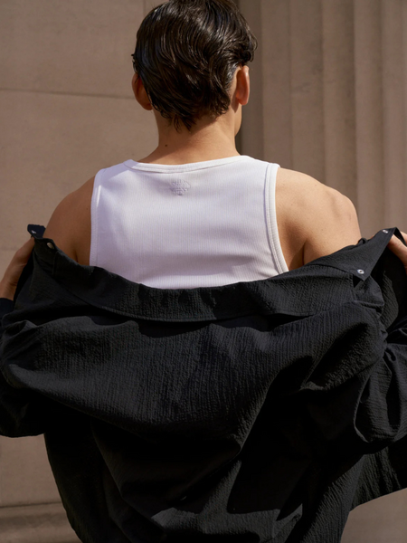 The Couture Club Ribbed Jersey Vest - White The Couture Club The Couture Club Ribbed Jersey Vest - White