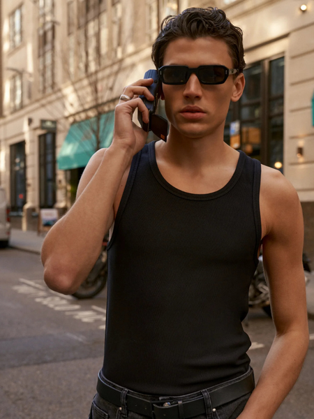 The Couture Club The Couture Club Ribbed Jersey Vest - Black The Couture Club Ribbed Jersey Vest - Black