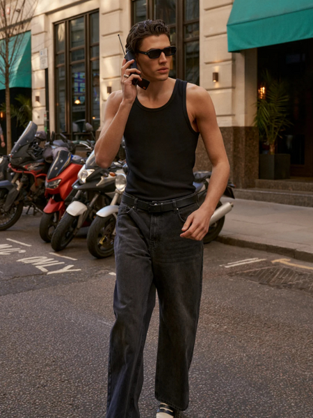 The Couture Club Ribbed Jersey Vest - Black The Couture Club The Couture Club Ribbed Jersey Vest - Black