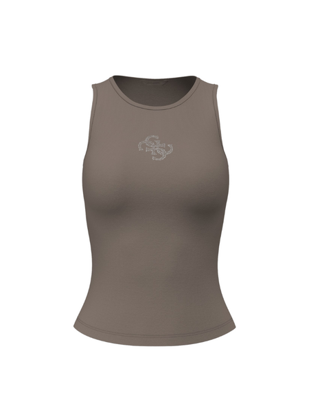 Guess Guess SL Round NK Guendali Top - Equestrian Brown Guess SL Round NK Guendali Top - Equestrian Brown