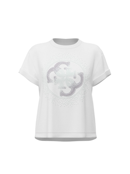 Guess Guess Short Sleeve CN Round 4G Degra T-Shirt - Pure White Guess Short Sleeve CN Round 4G Degra T-Shirt - Pure White