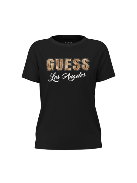 Guess SS CN Snake Script T-Shirt - Jet Black Guess Guess SS CN Snake Script T-Shirt - Jet Black