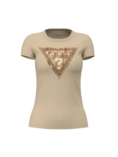 Guess Guess SS CN Snake Triangle T-Shirt - Safari Tan Guess SS CN Snake Triangle T-Shirt - Safari Tan