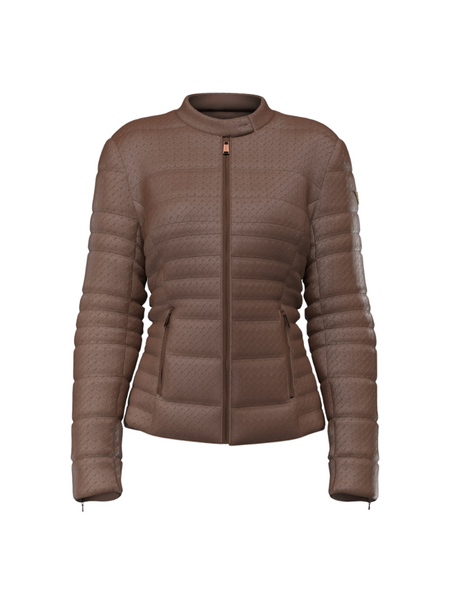 Guess Guess New Vona Block Embos Jacket - Brown Sand Guess New Vona Block Embos Jacket - Brown Sand