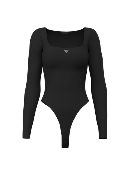 Guess Longsleeve Square NK Larissa Bodysuit - Jet Black Guess Guess Longsleeve Square NK Larissa Bodysuit - Jet Black
