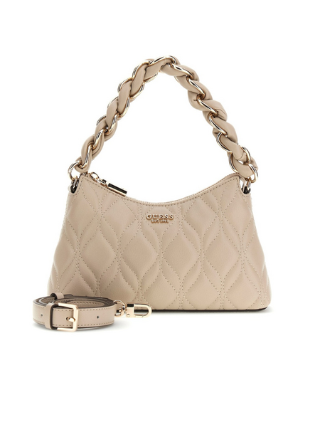 Guess Guess Maxine 2 Comp Satche Bag - Light Taupe Guess Maxine 2 Comp Satche Bag - Light Taupe