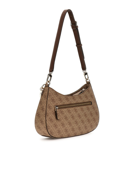 Guess Anadela 3 Comp Satchel - Latte Logo Brown Guess Guess Anadela 3 Comp Satchel - Latte Logo Brown