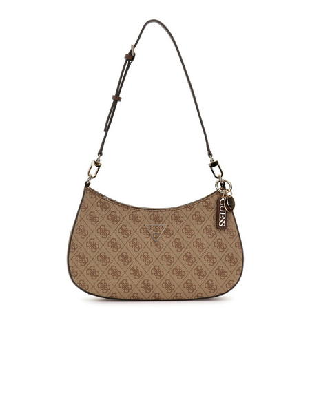 Guess Anadela 3 Comp Satchel - Latte Logo Brown Guess Guess Anadela 3 Comp Satchel - Latte Logo Brown