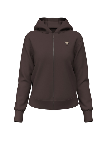 Guess Guess Olympe Full Zip Hoodie - Coffe Roast Guess Olympe Full Zip Hoodie - Coffe Roast