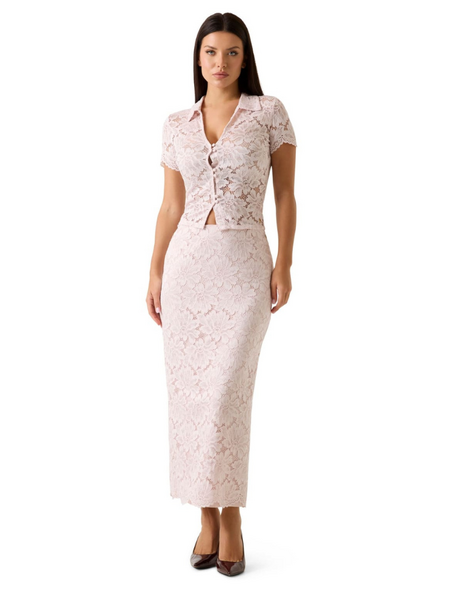 Guess Guess Katrina Midi Lace Skirt - Quite Violet