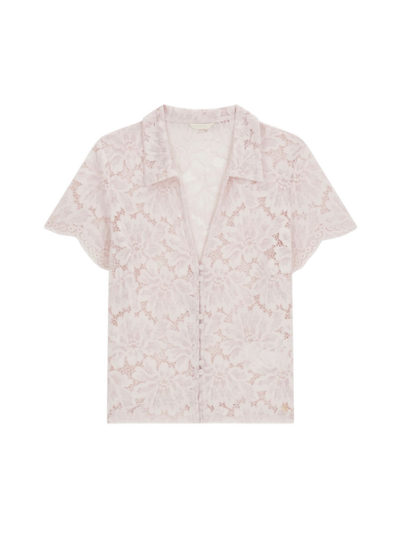 Guess SS Katarina Lace Shirt - Quite Violet Guess Guess SS Katarina Lace Shirt - Quite Violet