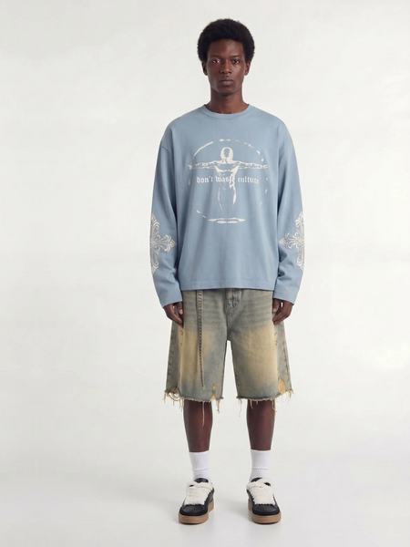 Don't Waste Culture Ator Longsleeve - Light Blue Don't Waste Culture Don't Waste Culture Ator Longsleeve - Light Blue