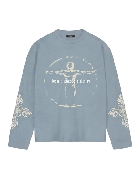 Don't Waste Culture Ator Longsleeve - Light Blue Don't Waste Culture Don't Waste Culture Ator Longsleeve - Light Blue