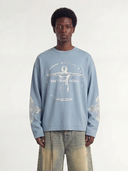 Don't Waste Culture Ator Longsleeve - Light Blue