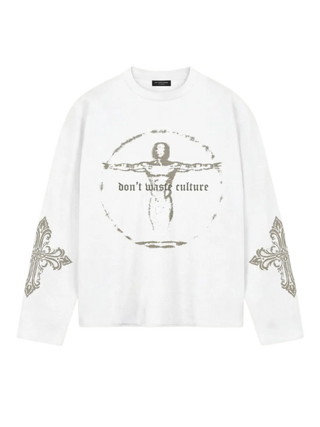 Don't Waste Culture Ator Longsleeve - Off White Don't Waste Culture Don't Waste Culture Ator Longsleeve - Off White