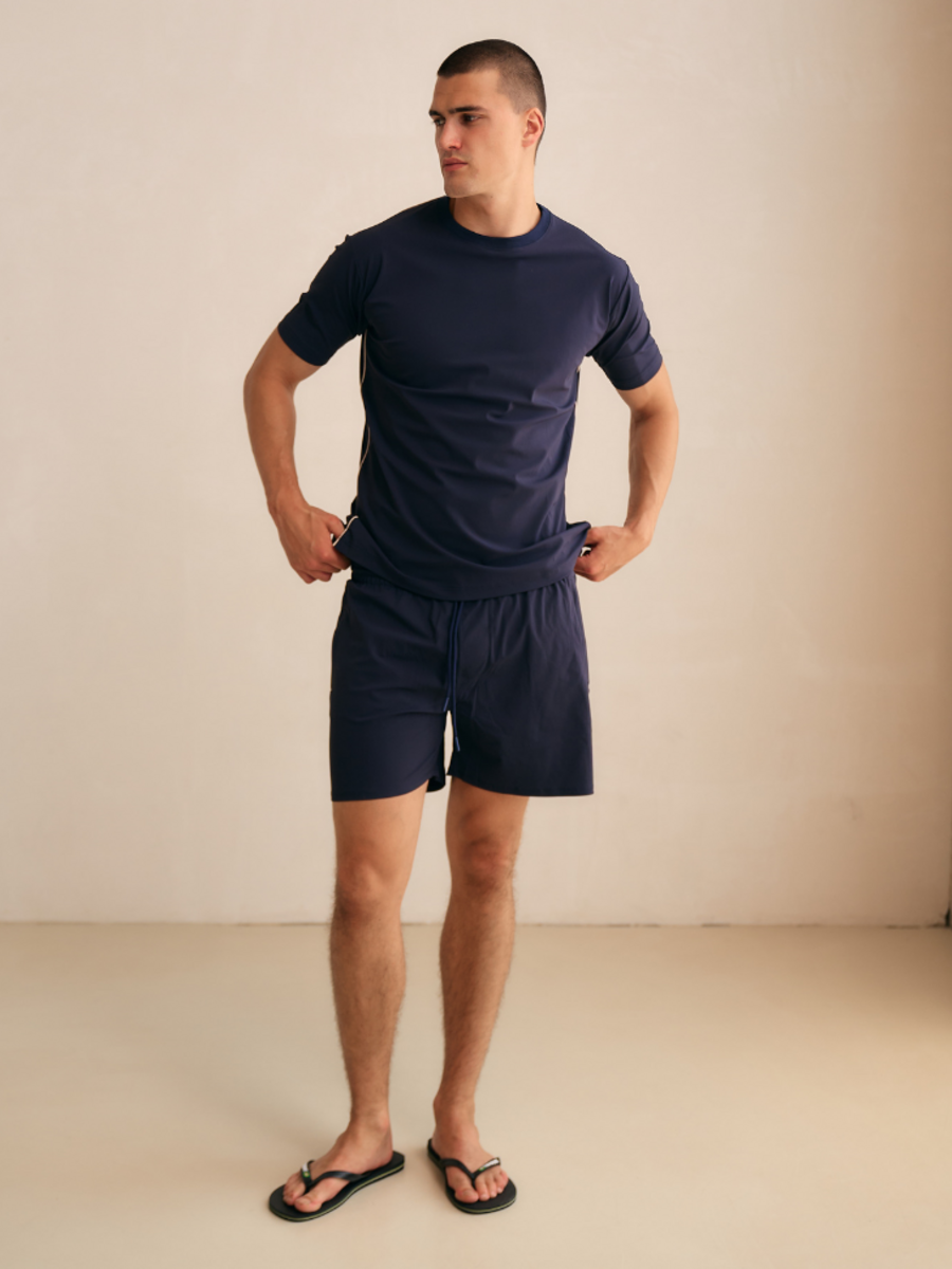 TriaD’oro Travel Piped Combi-set - Navy TriaD'oro TriaD’oro Travel Piped Combi-set - Navy