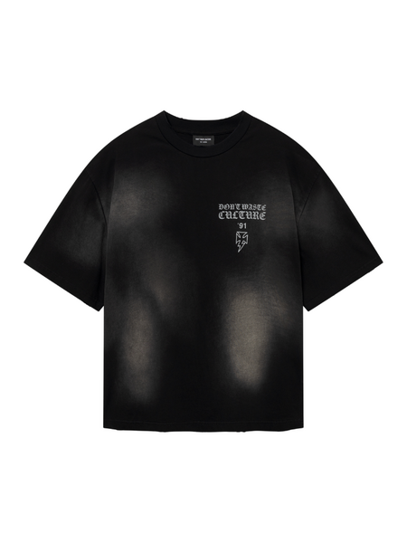 Don't Waste Culture Thunder T-Shirt - Faded Black