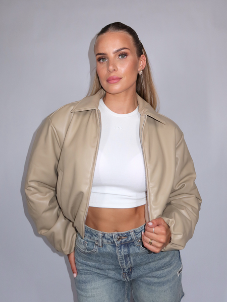 Unique The Label Unique The Label Semmi Bomber - Sand Unique The Label Semmi Bomber - Sand