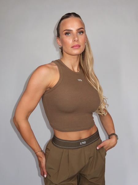 Unique The Label Dana Halter Top - Olive Unique The Label Unique The Label Dana Halter Top - Olive