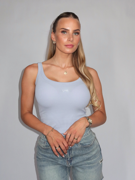Unique The Label Gill Tank Top - Vintage Blue Unique The Label Unique The Label Gill Tank Top - Vintage Blue