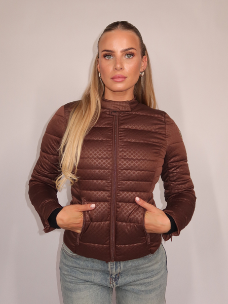 Guess Guess New Vona Block Embos Jacket - Brown Sand Guess New Vona Block Embos Jacket - Brown Sand