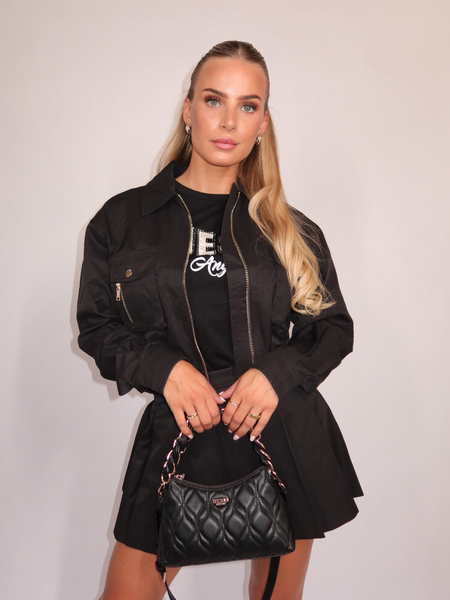 Guess Juliane Utility Cargo Jacket - Jet Black