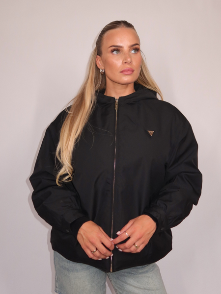 Guess Olympe Zipped Hoodie - Jet Black Guess Guess Olympe Zipped Hoodie - Jet Black