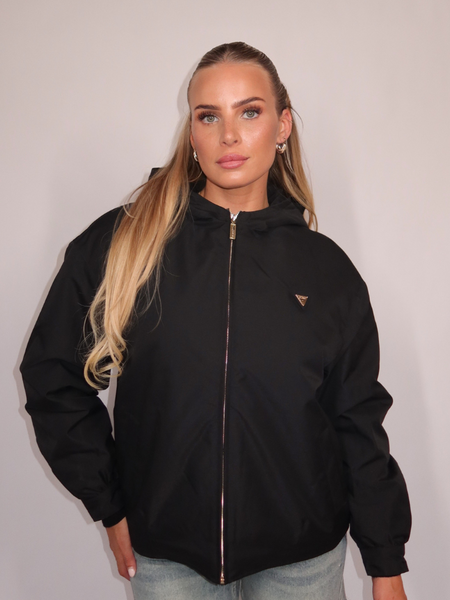 Guess Olympe Zipped Hoodie - Jet Black Guess Guess Olympe Zipped Hoodie - Jet Black