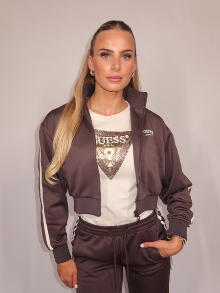 Guess Guess Hoshi Full Zip Sweater - Darkest Grey