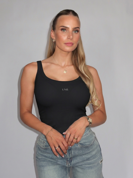 Unique The Label Unique The Label Gill Tank Top - Deep Black Unique The Label Gill Tank Top - Deep Black