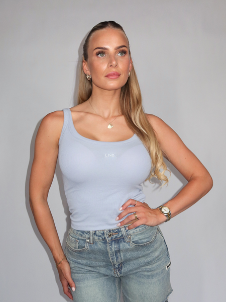 Unique The Label Gill Tank Top - Vintage Blue Unique The Label Unique The Label Gill Tank Top - Vintage Blue