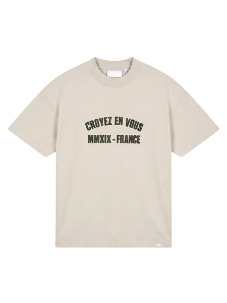 Croyez Applique T-Shirt - Light Beige Croyez Croyez Applique T-Shirt - Light Beige