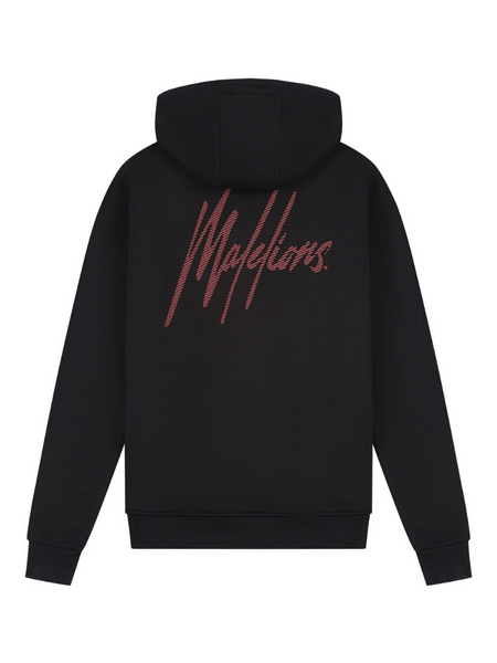 Malelions Malelions Striped Signature Hoodie - Black Malelions Striped Signature Hoodie - Black