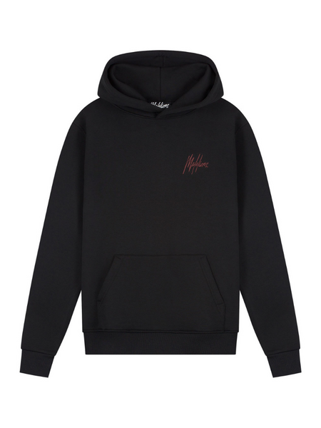 Malelions Striped Signature Hoodie - Black Malelions Malelions Striped Signature Hoodie - Black