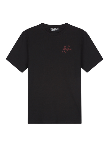 Malelions Striped Signature T-Shirt - Black Malelions Malelions Striped Signature T-Shirt - Black