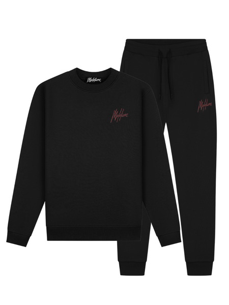 Malelions Malelions Striped Signature Sweater Combi-Set - Black Malelions Striped Signature Sweater Combi-Set - Black
