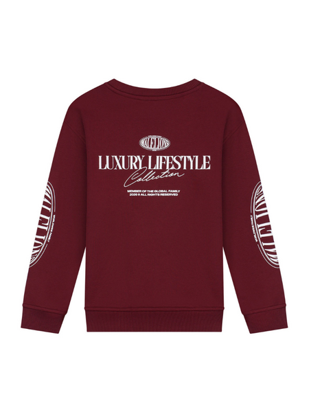 Malelions Malelions Kids Relaxed Lifestyle Sweater - Burgundy Malelions Kids Relaxed Lifestyle Sweater - Burgundy