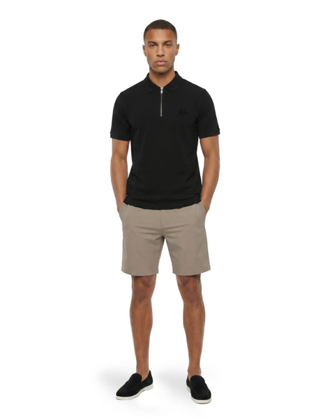 Malelions Malelions Pique Zip Polo - Black Malelions Pique Zip Polo - Black